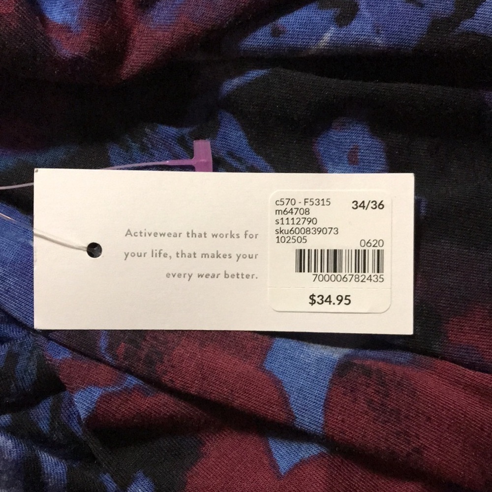 Livi Multicolor High Neck V Back Sleeveless  Soft Tunic Women's Size 34/36 - Picture 8 of 8